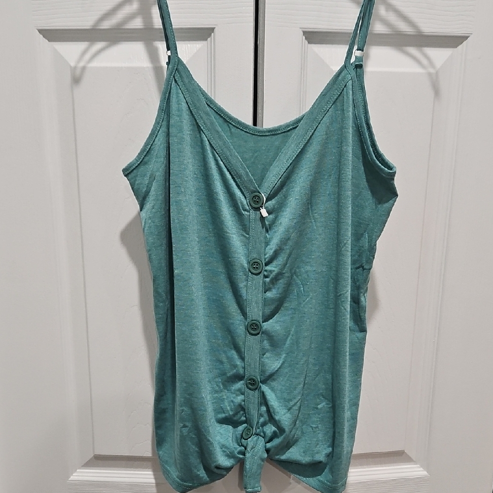 Button-Down Tie-Front Top